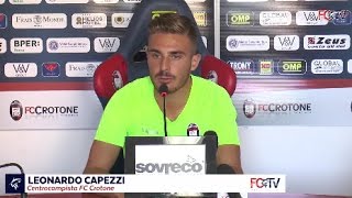 Verso CrotoneSalernitana Leonardo Capezzi in conferenza [upl. by Filbert513]