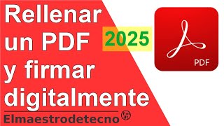 Rellenar un documento PDF y firmar digitalmente en el ordenador [upl. by Aneelad]