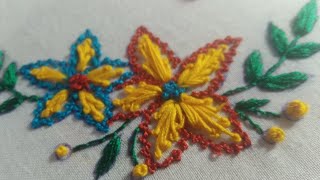 New model hand embroidery flower design [upl. by Thgiled253]