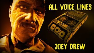 Joey Drew ALL VOICE LINES amp AUDIO LOGS  Bendy and the Ink Machine Joey Drew Dialogue [upl. by Ulu]