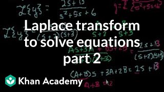 Laplace transform solves an equation 2  Laplace transform  Differential Equations  Khan Academy [upl. by Batholomew]