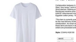 Kanye West Selling Plain TShirts for120 [upl. by Ahsahs]