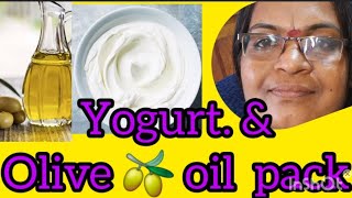 haircare Yogurt and Oliveoil hair pack [upl. by Attiuqehs]