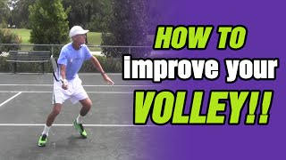 Tennis Volley Lessons  How To Improve Your Volley  Tips and Drills [upl. by Yrrep]