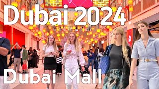 Dubai 4K Amazing Dubai Mall City Center Burj Khalifa Walking Tour 2024 🇦🇪 [upl. by Omissam]