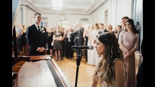 Bride Sings Original Song to Groom on Wedding Day  Brooke amp Tate [upl. by Nueoras]