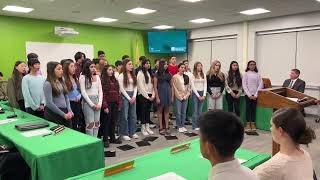 Lazar Middle School’s Chamber Choir performs at the Montville Board of Ed meeting on Jan 23 2024 [upl. by Immac241]