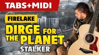 STALKER OST Firelake – Dirge for the Planet acoustic guitar cover tutorial with tab [upl. by Ellenwad]