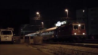 Grosser Nachtzug Schlafwagenzug Zürich  Wien  Budapest im kleinen Bahnhof Schwerzenbach CNL [upl. by Allehc]