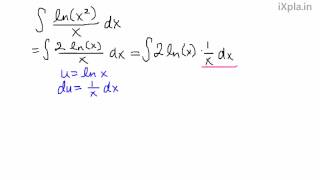 Integral of lnx2x [upl. by Alburga]