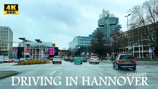 Driving in Hannover Germany  4K UHD  Driving Tour  Rainy Day Drive in Hannover [upl. by Marigold]