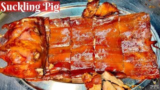 Roasted to crispy perfection  suckling pig at Kian Seng Seafood Restaurant [upl. by Kirby]