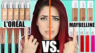 LOREAL VS MAYBELLINE I Drogerie Vergleich Dupes I Was ist besser Luisacrashion [upl. by Auhsaj]