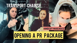 Opening a PR package from Handcuff Warehouse Smith and Wesson Transport chains [upl. by Sairahcaz117]