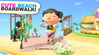 Creating a Beach BOARDWALK in Animal Crossing New Horizons [upl. by Allicsirp]