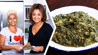 How To Make Trini Dasheen Bush Bhagi  Foodie Nation [upl. by Dorothea148]