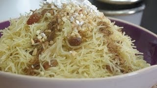 Recette de seffa  cheuveux dange à la marocaine  Sweet Moroccan Vermicelli [upl. by Sikras]