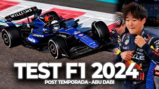 SAINZ APRIETA en su DEBUT con WILLIAMS MUCHOS ESTRENOS  TEST de POST TEMPORADA  F1 2024 [upl. by Auhoj277]