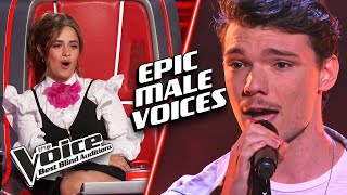 Most EPIC MALE voices  The Voice Best Blind Auditions [upl. by Ebag290]