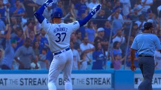 Teoscar Hernández Two RBI Triple  MLB The Show 24 Online Rated [upl. by Ulrikaumeko]