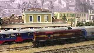 Nafplion Railway Station and Greek locs controlled by CS3 [upl. by Atikram257]