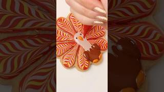 Cute decorated cookies for Thanksgiving 🦃 decoratedcookies wetonwettechnique cookiedecorating [upl. by Willdon]