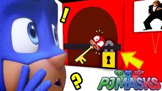 MENINO GATO CORUJITA E LAGARTIXO ENCONTRARAM A CHAVE DOS SEGREDOS DO ROBLOX secreto  PJ MASKS [upl. by Bud]