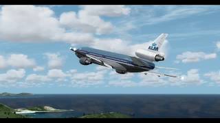 KLM DC10 Takeoff St Martin TNCM  Flight Simulator 2017 Prepar3D P3Dv4 [upl. by Carlton364]