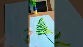 Easy task panting with watercolor painting beginner tutorial 💚shortvideo easydrawing [upl. by Noiramed784]