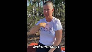 Basic Auslan about manners  teach by Deaf Auslan tutor Amy auslan [upl. by Heller]