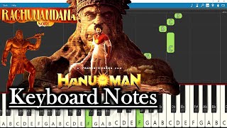 Raghunandana Song Keyboard Notes  GowraHari  HanuMan  Prasanth Varma  Teja Sajja [upl. by Lumbye]