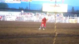 Rodeo Clown Dances At Molalla Buckeroo [upl. by Deevan]