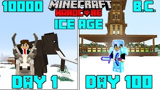 I Survived 100 Days in Ice Age in Minecraft Hardcorehindi [upl. by Shandee249]