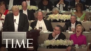 Trump and Clinton Trade Insults At Alfred E Smith Memorial Foundation Dinner  TIME [upl. by Aley133]