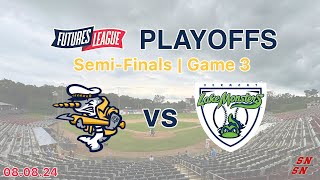 Norwich Sea Unicorns vs Vermont Lake Monsters  Futures League Playoffs SemiFinals Game 3 [upl. by Ludlew]