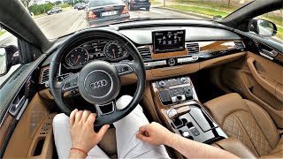 2014 AUDI A8 Quattro Pro Line 42l 385HP  POV Test Drive amp Fuel consumption check [upl. by Evvie]