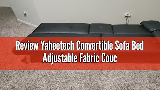 Review Yaheetech Convertible Sofa Bed Adjustable Fabric Couch Sleeper Modern Recliner Reversible [upl. by Colline]