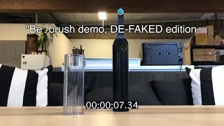 How the quotBequot batteryfree toothbrush faked a demonstration video [upl. by Drabeck6]