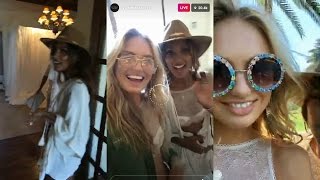 Jasmine Tookes amp Romee Strijd  Instagram Live Stream  14 April 2017  Coachella 2017 [upl. by Hsina]