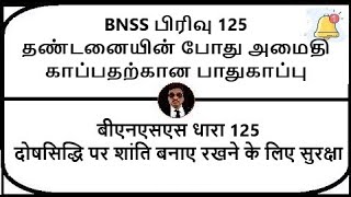 BNSS Section 125  Security for keeping peace on conviction  Meaning in Tamil Hindi [upl. by Evvy]