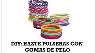 DIY pulseras con gomas de pelo [upl. by Haden671]