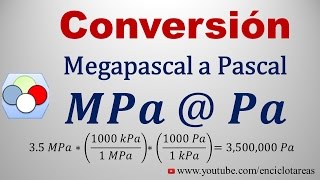 Convertir de megapascal a pascal MPa a Pa [upl. by Pren]