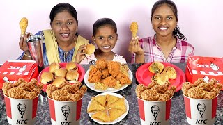 KFC vs Burger  Tea Kadai Samosa vs Samosa Eating Challenge in Tamil Foodies Divya  Fried Chicken [upl. by Barboza]