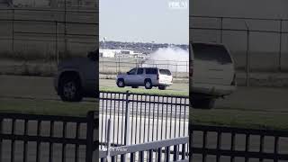 F35 jet crashes in Ft Worth pilot ejected [upl. by Ynaffets]