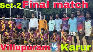 Final 2set villupuram Vs Karur  Both team Vera lavel Defence 💥👌😱 12k Namakkal match [upl. by Enneiviv936]