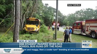 Cedar Grove Middle School bus with 11 students onboard leaves road collides with trees one mino [upl. by Saul14]