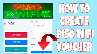 HOW TO CREATE PISO WIFI VOUCHER CODE [upl. by Rovert752]