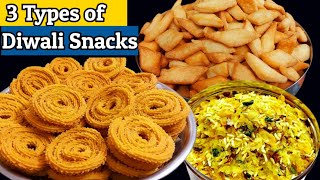 3 Types of Diwali Snack Recipes 🪔 diwali special easy snacks recipes  🪔दिवाळी फराळ  🪔 [upl. by Tizes]