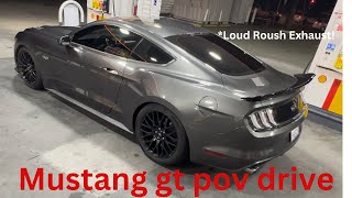 POV Drive  2017 Mustang gt with roush exhaust on Christmas day [upl. by Llerref584]