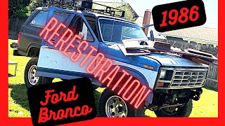 1986 ford bronco full size OVERLAND budget restoration Part 1 [upl. by Allimaj]